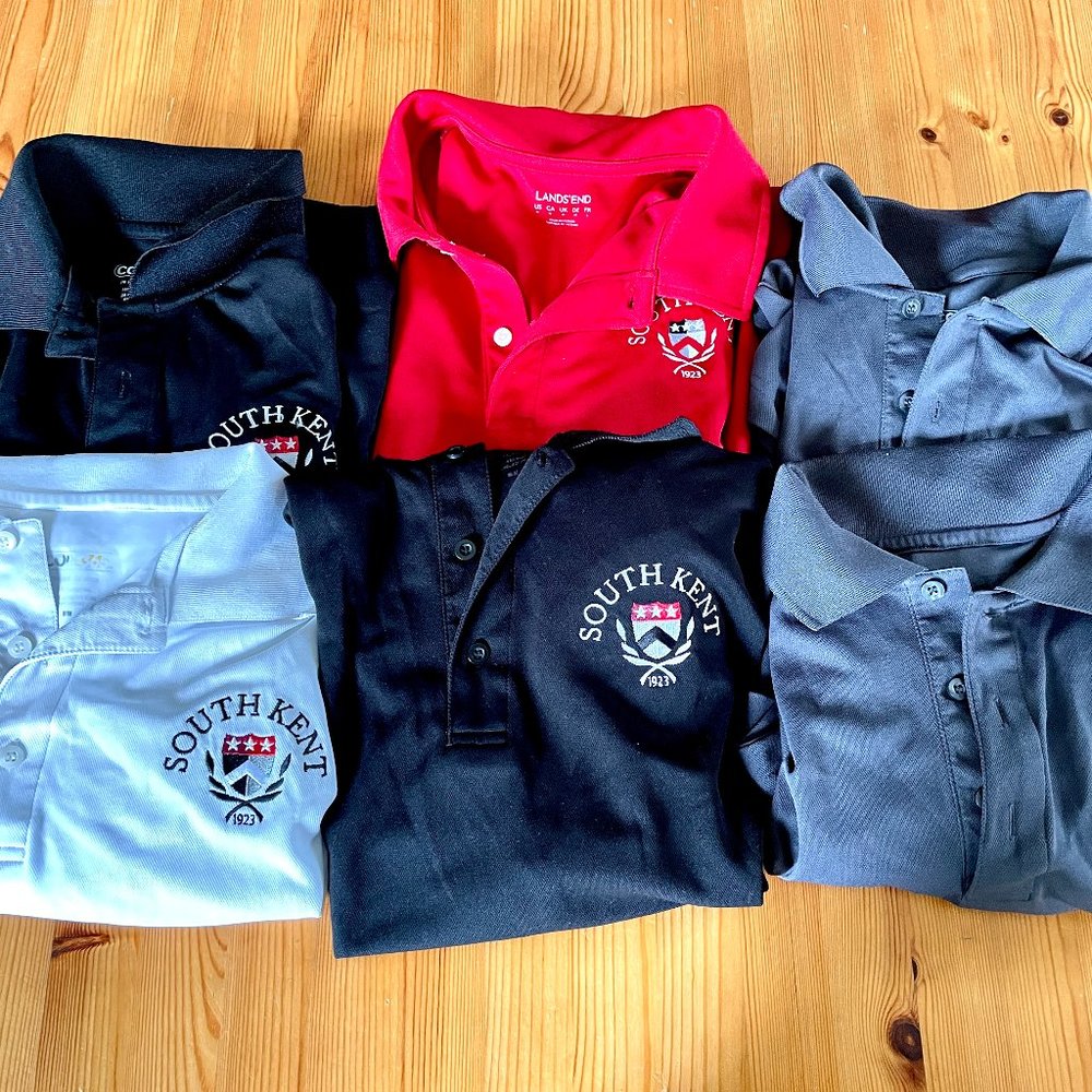 South Kent School uniform polo shirts Cardinal Dress  (size medium)